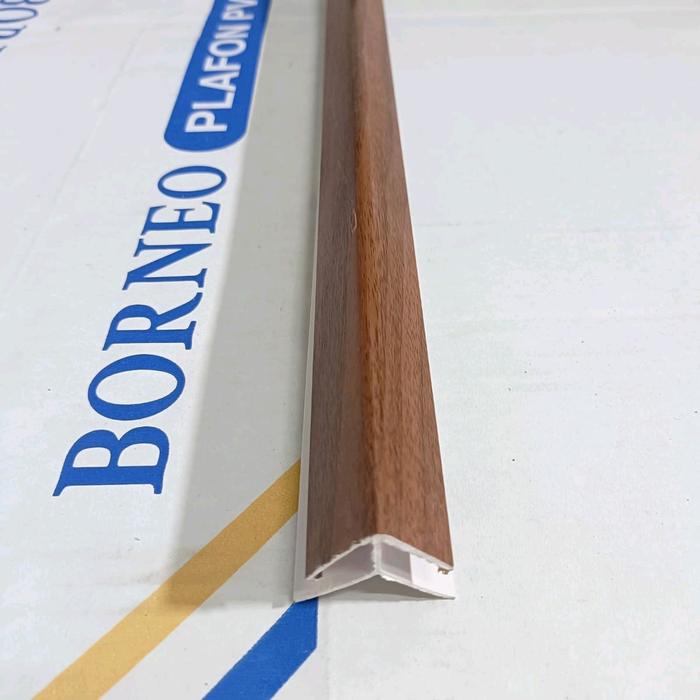 Gambar lis siku pvc doff laminate coklat tua dari borneo Plafon Pvc Kota Tangerang Tokopedia