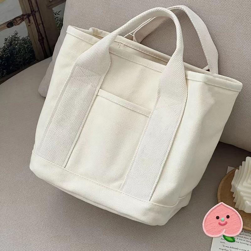 Product Introduction of 1PC Cartoon Rabbit Carrot Women Handbag Canvas Women's Tote Bag Portable Large Capacity Multi Pocket Lunch Bag 19
