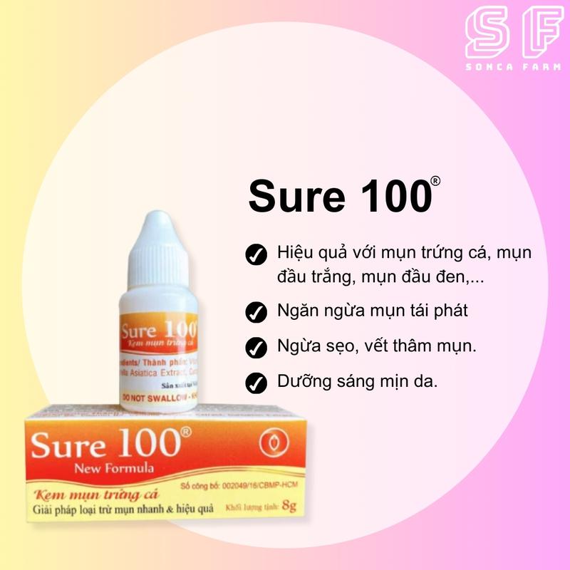 Product Introduction of Sure 100 Kem Mụn Gamma Ngừa Mụn Trứng Cá, Giảm Thâm Mụn Chai 8G 0