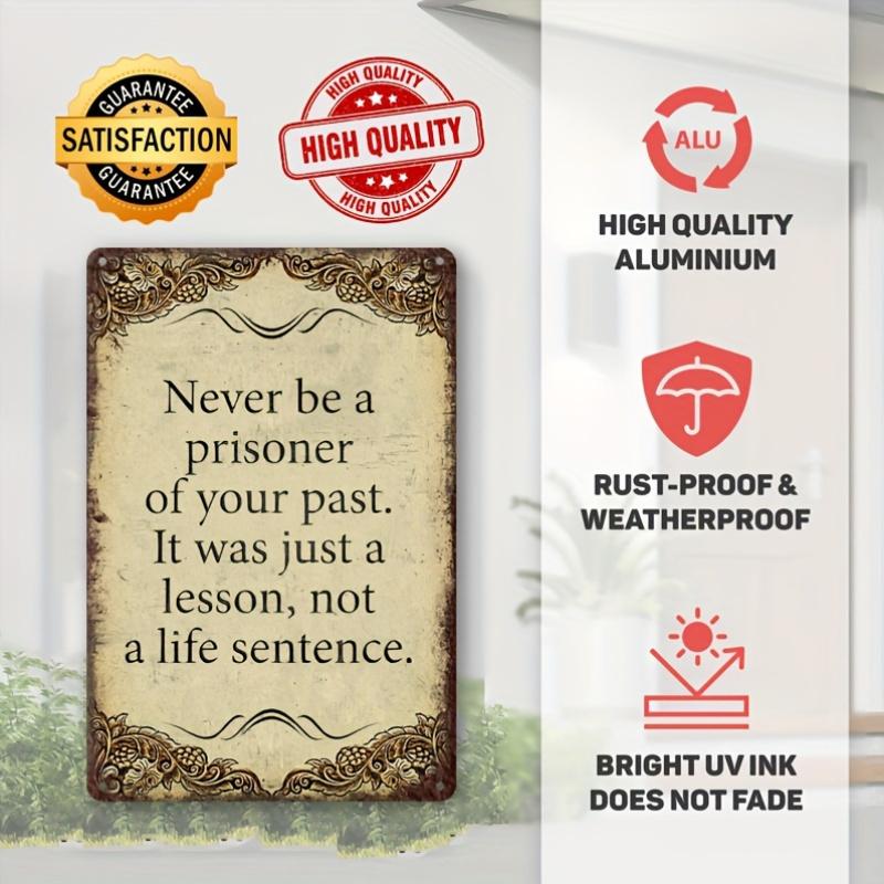 Retro Style Metal Wall Art Logo With Inspirational Quotes - Waterproof And Weatherproof, Perfect For Bars, Cafes, Garages And Home Decor - Historical Theme, Easy To Hang, Rustic Design, Metal Wall Art Deco 2