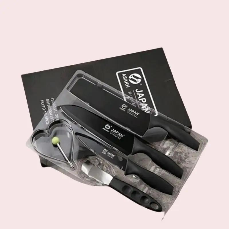 Bộ Dao Nhật Nhà Bếp 5 Món Không Gỉ Đen Nhám Cao Cấp Chế Biến Đủ Các Món Ăn Cho Gia Đình Giá Siêu Hấp Dẫn