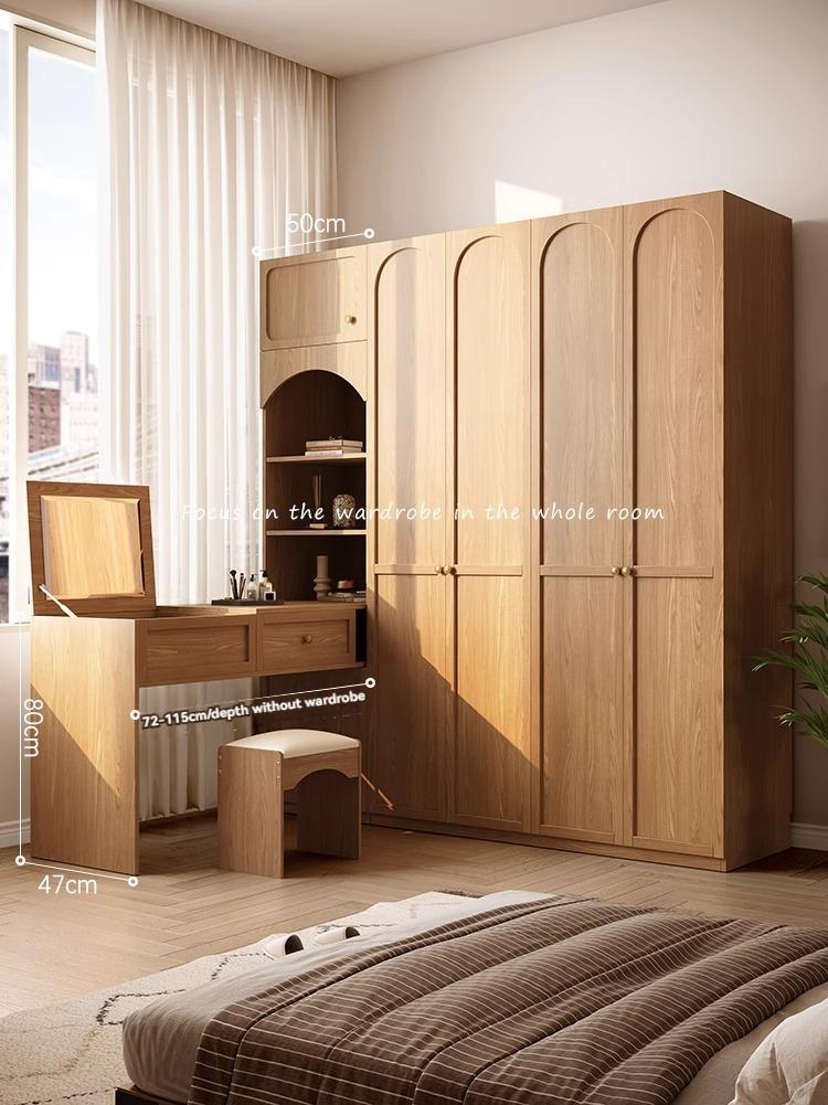 Product Introduction of [showroom] Modern simple retro a door to the top of the wardrobe home bedroom small flat door storage locker large wardrobe 29