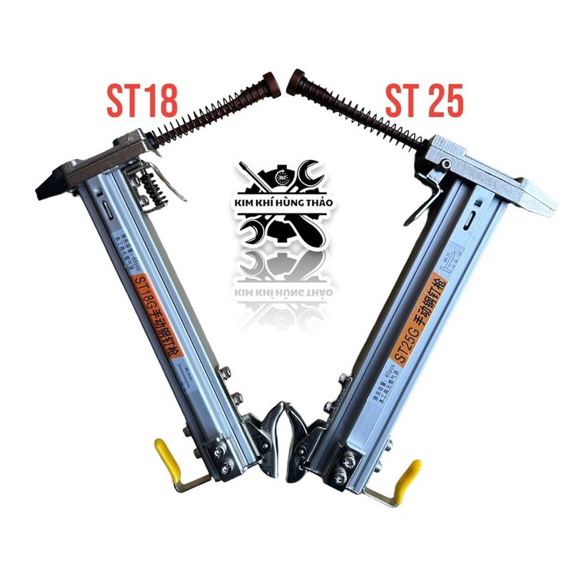 Dụng Cụ Hỗ Trợ Đóng Đinh Bê Tông Tự Động ST18 ST25 cò lò xo tự động Tặng 1 bút lấy dấu ngòi dài.