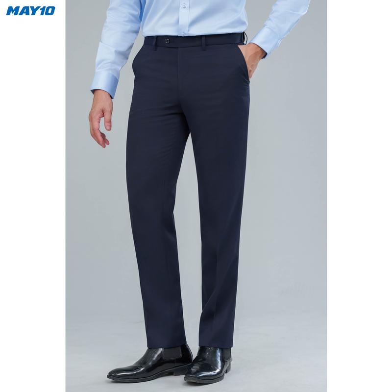 Quần âu nam xanh đen không ly MAY 10 020123183KL 1