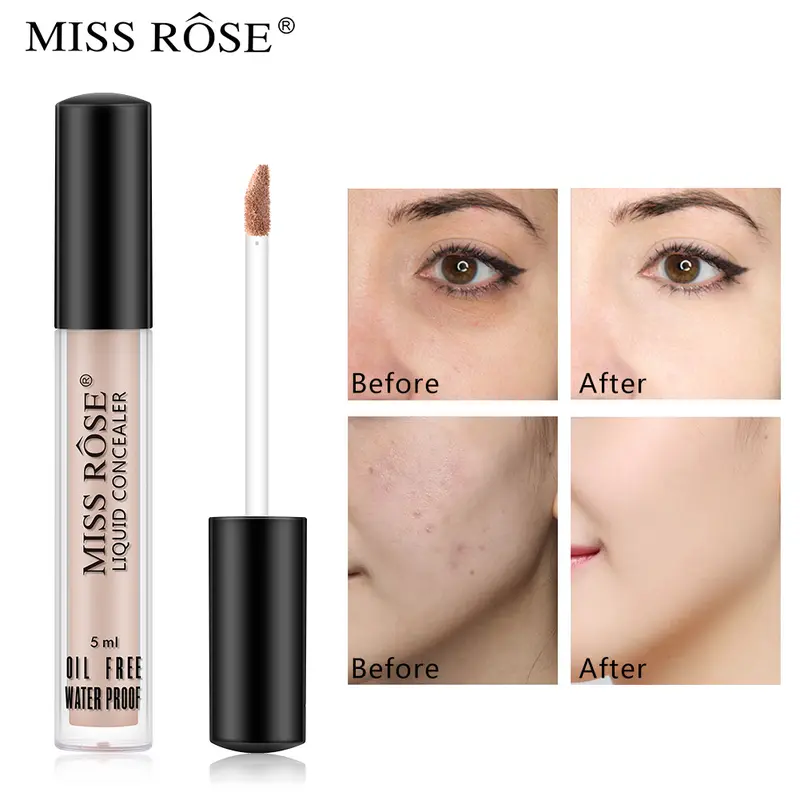 Kem Nền Dạng Lỏng, Miss Rose, Kích Thước Nhỏ, 5ml, Che Phủ Vết Mụn, Sửa Chữa Và Nuôi Dưỡng, Thích Hợp Để Kiểm Tra, Bao Gồm Ống Nghiệm 0