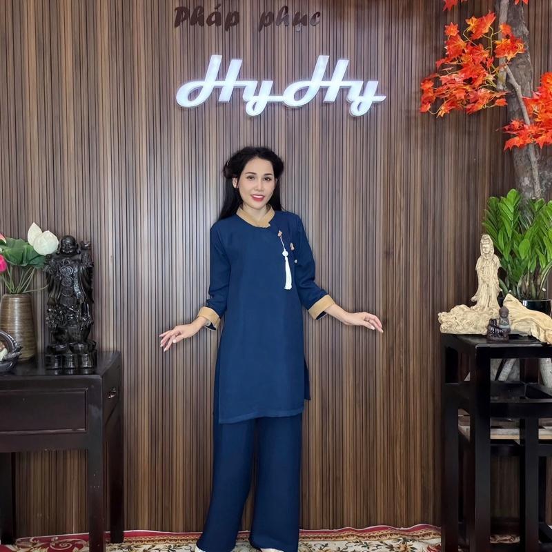 Tâm Giao - Bộ Pháp Phục Lễ Chùa Nữ Bigsize Cổ Tàu Thanh Lịch Trang Nhã-HyHy 7