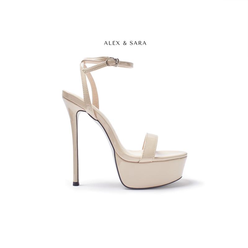 AL433- Giày hoa hậu 15cm quai ngang, da bóng phiên bản giới hạn Alex Sara Nữ