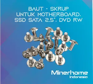Baut Screw Skrup Motherboard Mobo / SSD Sata / DVD RW pada PC Komputer