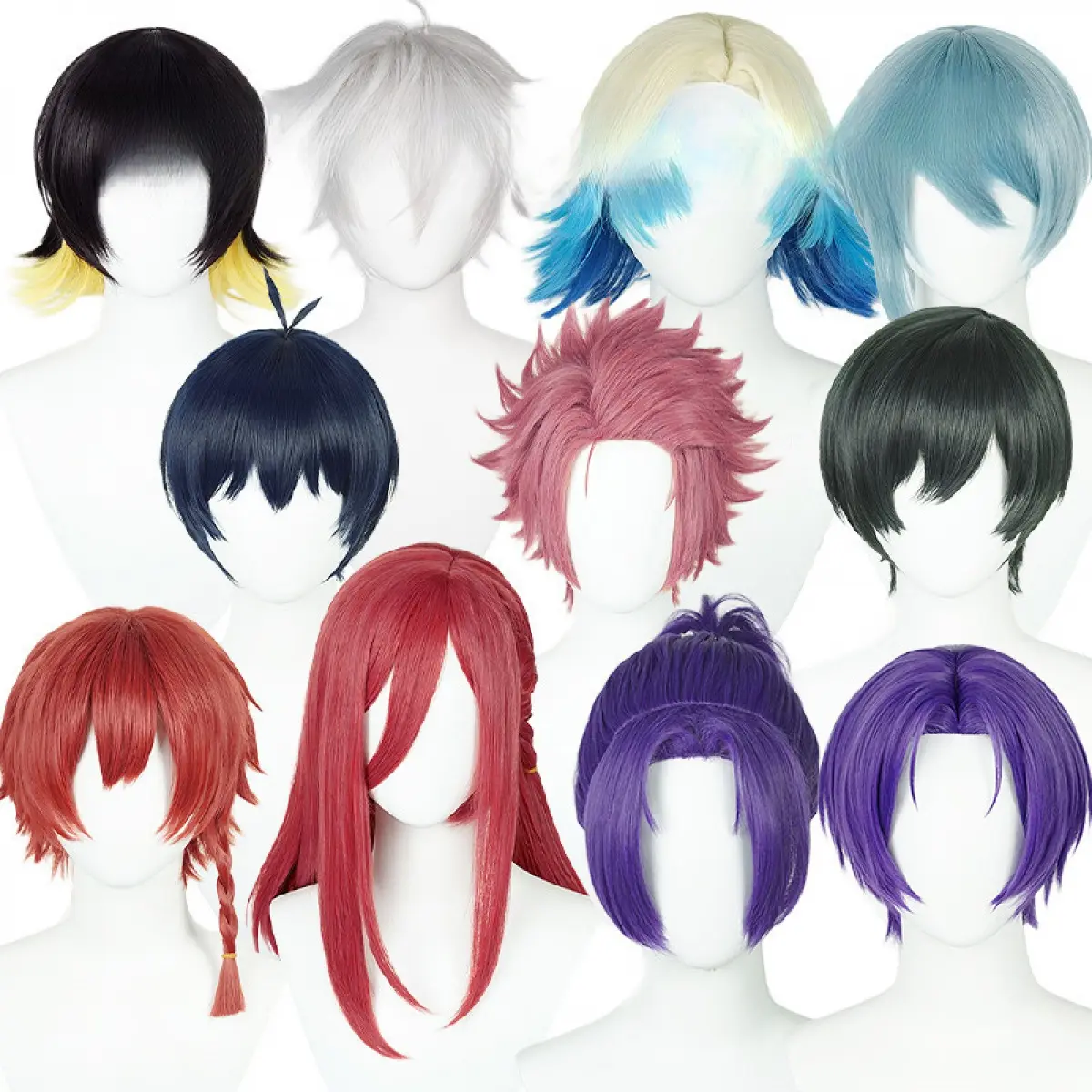 วิกผม COS, สไตล์คุกสีน้ำเงิน, เงารอยัล, Rei Wang, Nagi Makoto, Jie Seiichi, Ito, ครู Nagi Caesar, ผ้าไหมน้ำแข็งแกะ, ชื่อ Lanshi สีดำ, วิกผม COS