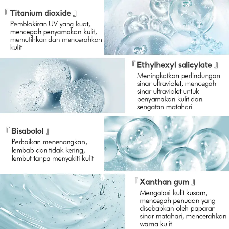 VIBRANT GLAMOUR Pemutih tabir surya SPF 50PA++ 50g, pria dan wanita wajah dan tubuh UVA/UVB perlindungan kulit tabir surya, mencerahkan bintik-bintik gelap memperbaiki .pelembab perawatan kulit Berminyak Kering 3