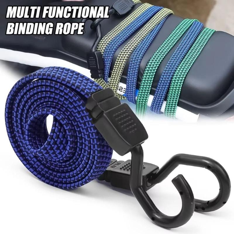 Product Introduction of Durable Non-slip Riding Elastic Binding Rope Trunk Fixed with Hook Luggage Fixing Rope Widened Camping Rope 9