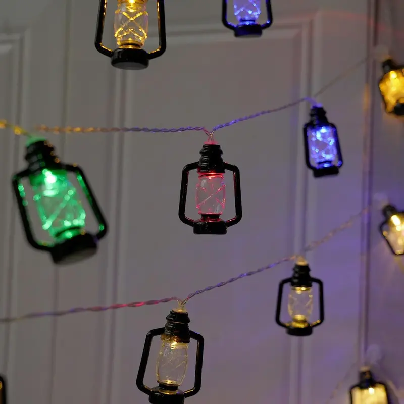 Vintage LED Light String, AA Batteries Required LED Light String, Decorative Light for Indoor & Outdoor, Home Decor 6