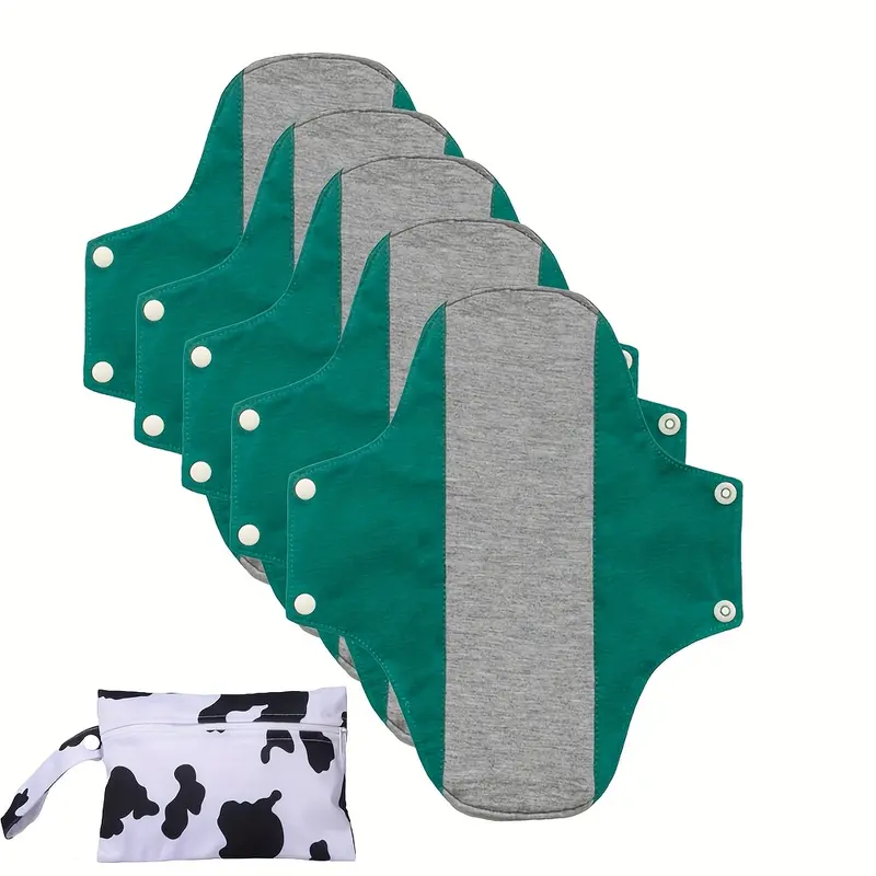 Đệm Lót Vải Kinh Nguyệt Graphene, BIAI, 7.87 * 9.06inch, 5 Cái, Có Thể Giặt Được, Làm Bằng Bông, Đệm Chăm Sóc Tái Sử Dụng, Thích Hợp Cho Nữ, Đệm Kinh Nguyệt, Thoáng Khí, Vệ Sinh 8