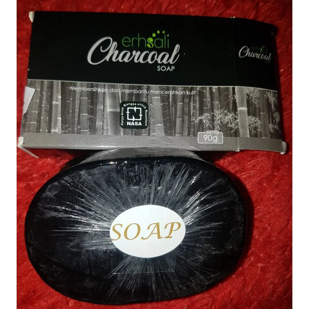 Sabun Untuk Flek Hitam / Erhsali Charcoal Soap Original NASA / Sabun Untuk Wajah Kusam / Ershali Facial Kotoran Membersihkan Perawatan Muka Pencerah Berjerawat Mencerahkan Berminyak Kering Kusam Kering Wanita Aging
