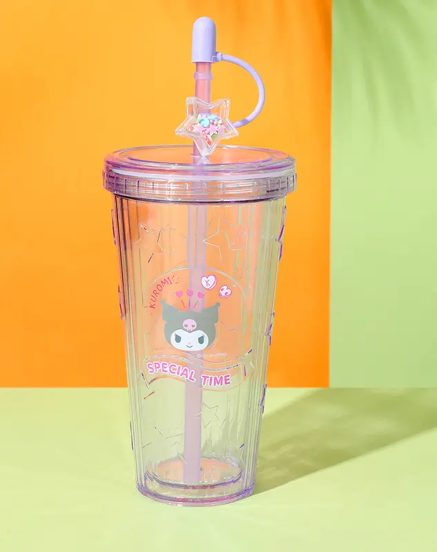 Miniso Sanrio Characters Botol Air Minum 420ml Aesthetic Tumbler Minum Botol Minum Unik Cantik Dengan Jerami 2