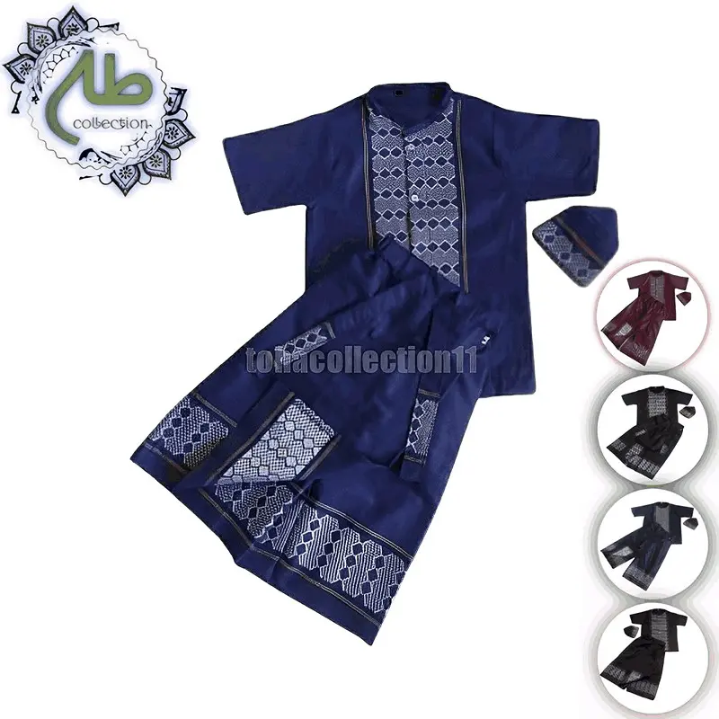 Setelan Koko Anak Laki-Laki Sarkoci 1-14 Tahun Baju Peci Sarung Celana Muslim