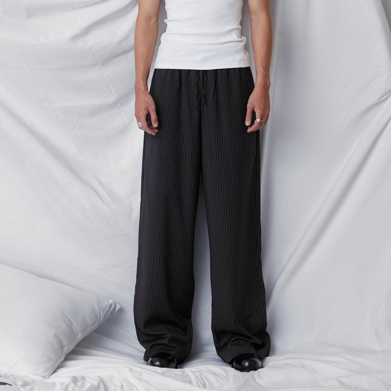 TRIGGER - Quần kẻ sọc lưng thun - TGC STRIPES BLACK TROUSER PANTS