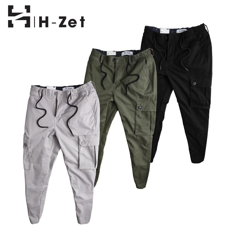 Quần dài kaki túi hộp nam form slimfit H-ZET vải kaki cotton co giãn, đanh mịn - STH