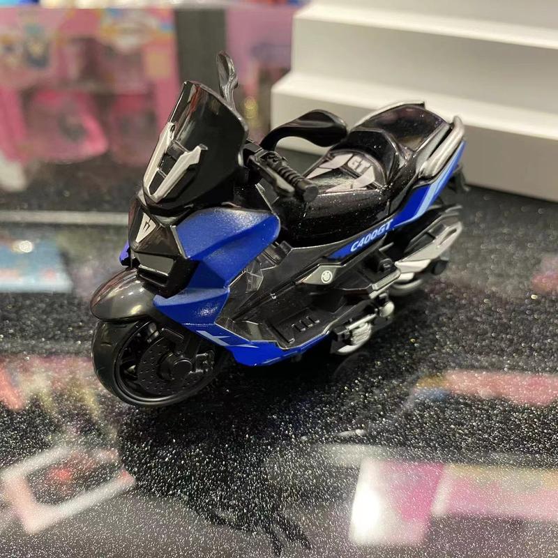 Product Introduction of Alloy Pull Back Motorcycle Simulation Pedal Toy Car Model Keychain Pendant Gift Clip Doll Gift 22