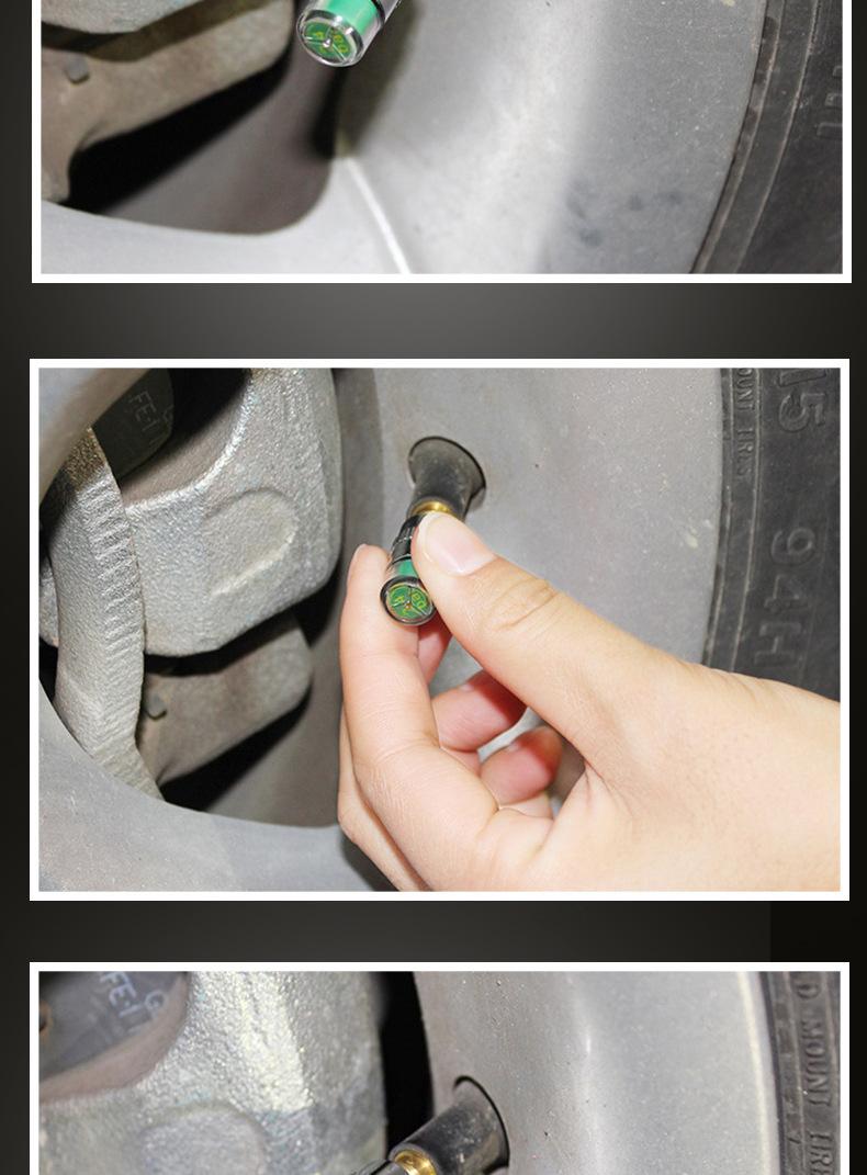 Product Introduction of Car Accessories Tyre Pressure Monitoring External Valve Cover Stainless Steel Tyre Pressure Warning Cover Wireless Warning Device For Wheel Control 17