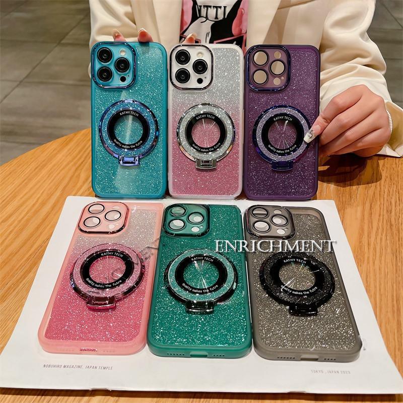 Product Introduction of For Oppo Reno12 Reno12Pro 5G Gradient Bling Casing Transparent Magnetic Ring Holder caseoh harga casing hp Phone Case Shockproof Camera Lens Protector anti slip Back Cover 14