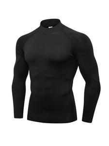 メンズ ソリッド モックネック ラグランスリーブ サーマルインナートップ、カジュアルで快適な高伸縮性長袖Tシャツ、秋冬のデイリーウェアに最適なメンズサーマルインナー