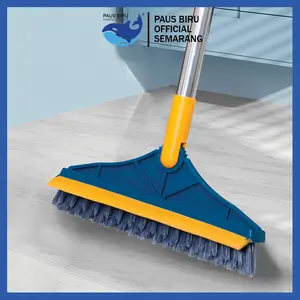 Paus Biru - Sikat Dorong Lantai / Alat Sikat Toilet Sikat Gagang Kamar Mandi