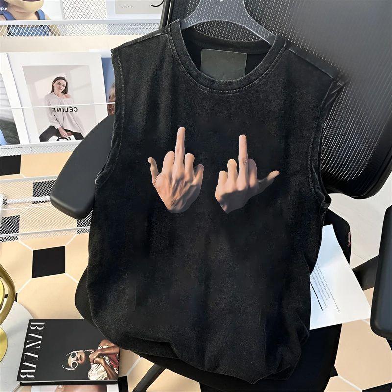 Áo Vest Cổ Điển Mỹ, Màu Trơn Dành Cho Nam Giới, Không Tay, Áo Phông Mùa Hè, Phong Cách Cổ Điển Đã Giặt, Hợp Xu hướng, Độc Đáo Cổ Điển Áo Ba Lỗ, Thời Trang, Dễ Phối Đồ, Cá Tính 0