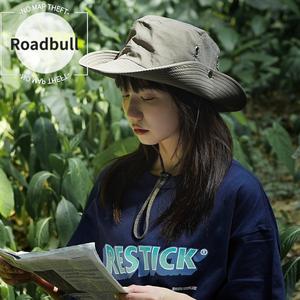 ROADBULL新しいしいのつば広・紐付きききひどいひどい日焼けけけ止まりまりめフィッシャーマンハット,女性用夏用アウトドア通気性ハイキング・登山用日用品よけカウボーイハット,男性用
