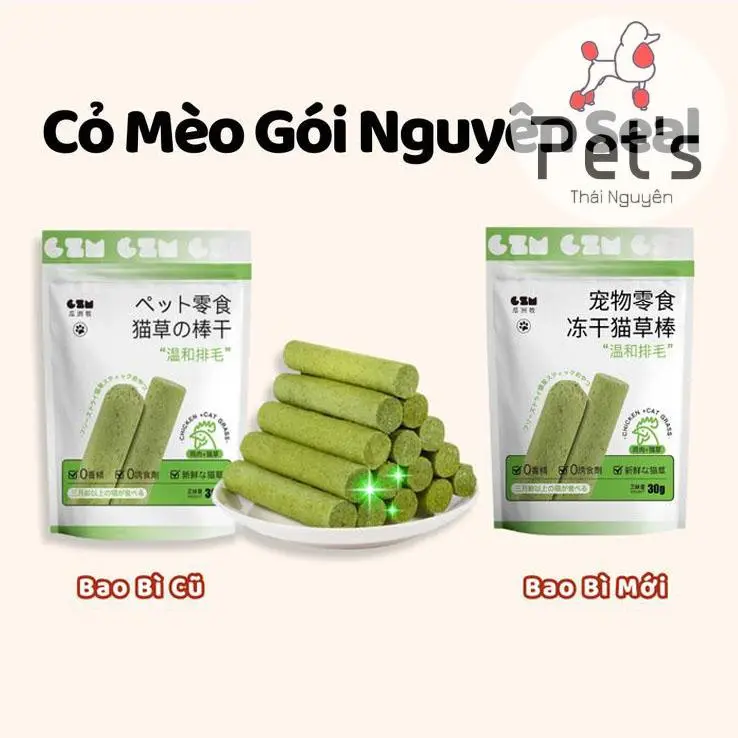 CATNIP - Que cỏ mèo, Thanh cỏ mèo, cỏ mèo vị thịt gà, Làm Sạch Răng Và Tiêu Búi Lông cho Mèo 1 gói 6 thanh 30g 7