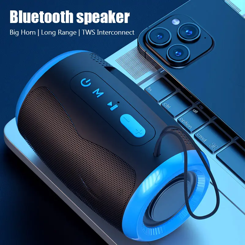Loa Âm Thanh Bluetooth AISmart, Loa Siêu Trầm, Không Dây, Hiệu Ứng Âm Thanh Hifi Âm Thanh Nổi, Dung Lượng Lớn, Thời Lượng Pin Dài, Miễn Phí Vận Chuyển Củ Loa Nghe Nhạc