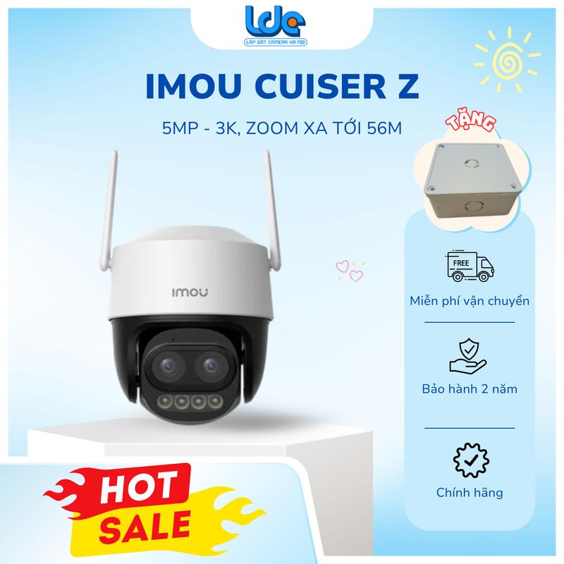 Camera Wifi Imou ngoài trời quay quét zoom Cruiser Z 3K, Quan Sát Siêu Xa Với Công Nghệ Thu Phóng 12X - 56m, Có màu đêm, Loa mic đàm thoại 2 chiều, có màu đêm, quay theo chuyển động
