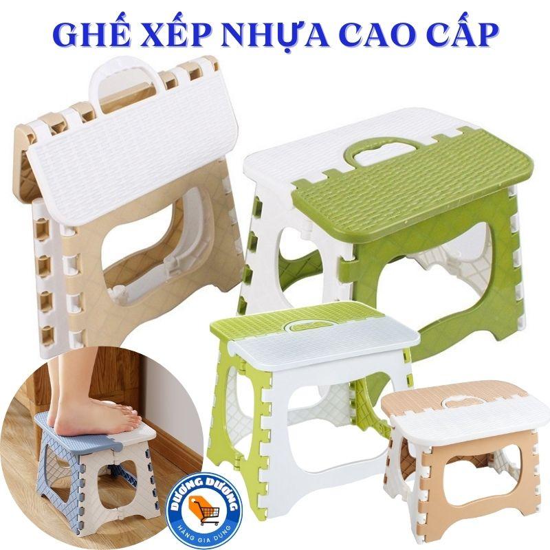 Ghế Nhựa Gấp Gọn Tiết Kiệm Không Gian - Ghế Gấp Gọn, Ghế Xếp Nhỏ Gọn Mang Du Lịch Tiện Lợi , Ghế Ngồi