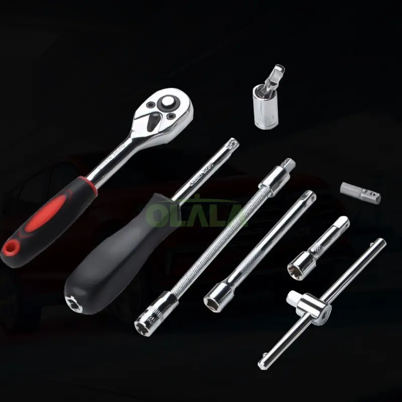 SOCKET PREMIUM 1/4 WRENCH PAS SOCKET SET REPAIR TOOL 46 PCS SOCKET TOOL KIT PAS RING L OLL-JL1046AA 6