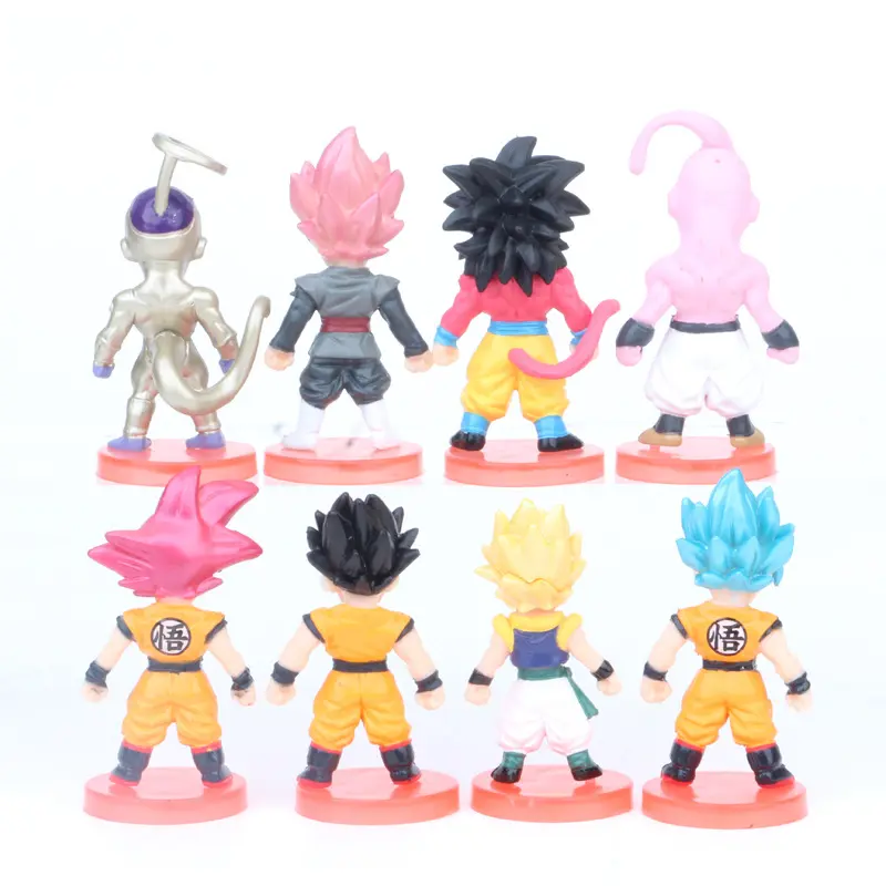 Mô Hình Pvc Quả Cầu Dragon Ball, Bắt Mắt, Phiên Bản Q, Buu Super Xanh Dương, Đỏ Và Đen, Có Goku 2