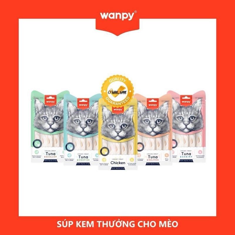 Súp thưởng Wanpy Creamy cho mèo mọi lứa tuổi 1