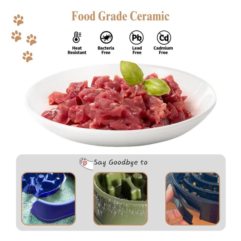 Product Introduction of Cat Paw Pattern Pet Bowl, 4 Counts/set Pet Feeding Plate, Pet Feeding Supplies for Cats and Small Dogs, Easy to Clean, Suitable for Feeding, Drinking 3