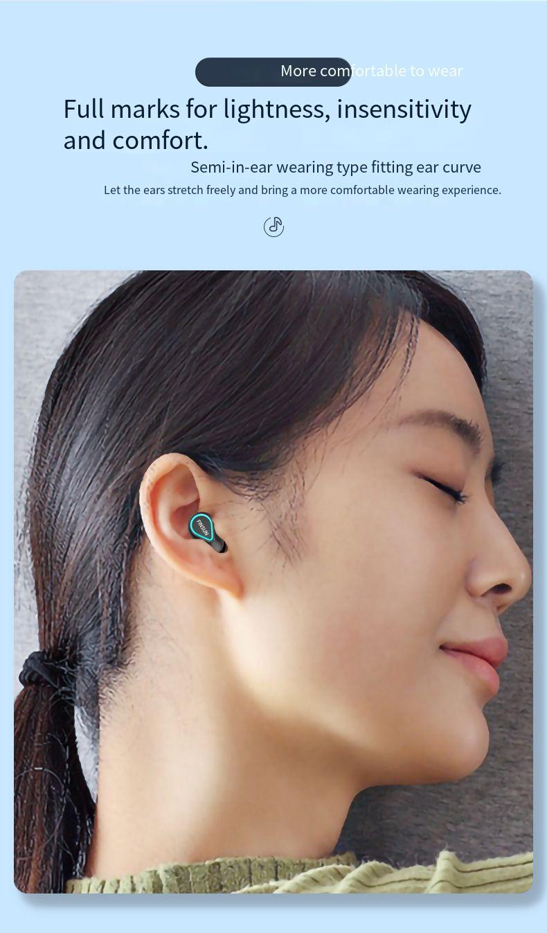 Product Introduction of Private Model M5 Mini Bluetooth Headset Wireless in-Ear Sports Business Driving Foreign Trade 6