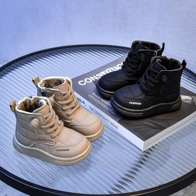 Product Introduction of Children's Korean version soft soled plush cotton short boots, new winter boys' warm bread boots, girls' high top boots 16
