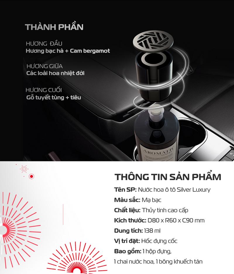 Product Introduction of Bộ Quà Tết "AN KHANG: Nước hoa ô tô Aromatic & Nước hoa ô tô Silver Luxury GOCADO 20