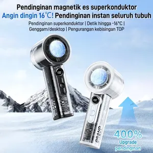 POMANYSTORE - Mini Kipas Strong Portable Wind 100 Gear Wind Speed Kipas Angin Led Display Adjustable Turbo Kipas Portable Usb Kipas - COD