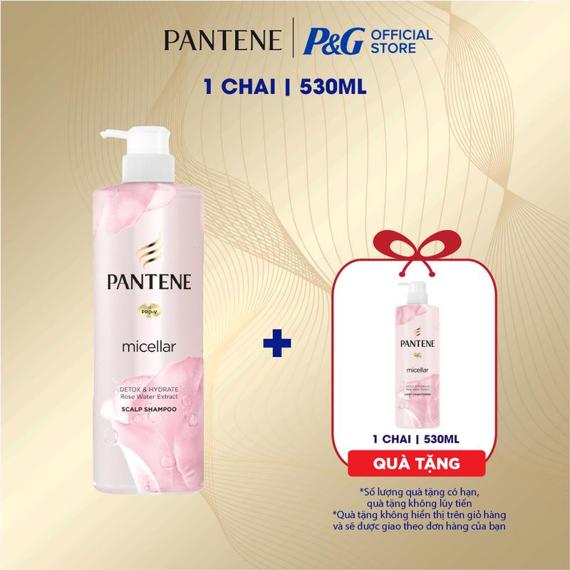 [Deal Độc Quyền Mua 1 Tặng 1] Dầu Gội PANTENE Micellar Chai 530ML Tặng Dầu Xả PANTENE Micellar Chai 530ML