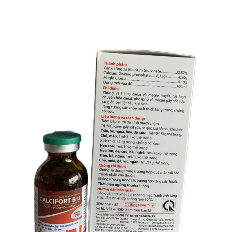 CANXI + PHOSPHO + MAGIE B12 phòng và trị hạ canxi trên vật nuôi 2