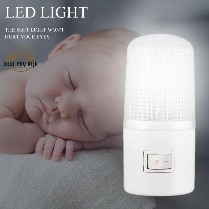 Đèn ngủ công tắc 3W led cắm trực tiếp sáng trắng