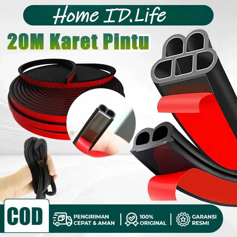 20 meter Karet Peredam Pintu Mobil Peredam Pintu Mesin Universal - Karet Peredam Pintu Mobil Universal - List Karet Pelindung Peredam Pintu Mobil