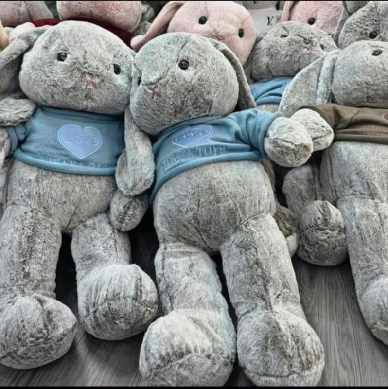 Gấu thỏ tai dài 90cm và 1m15 gối ôm thú bông, lông mịn, hàng QC cao cấp lông mịn