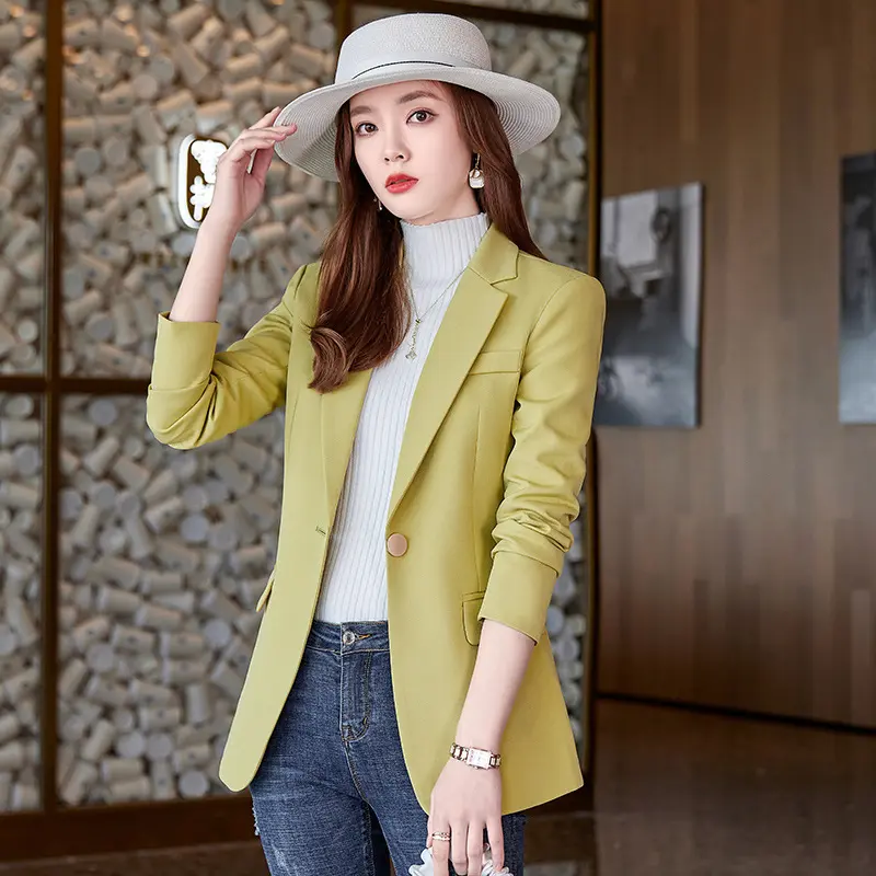 BLAZER IMPORT KOREA JAS OUTER WANITA CASUAL LEMON 0