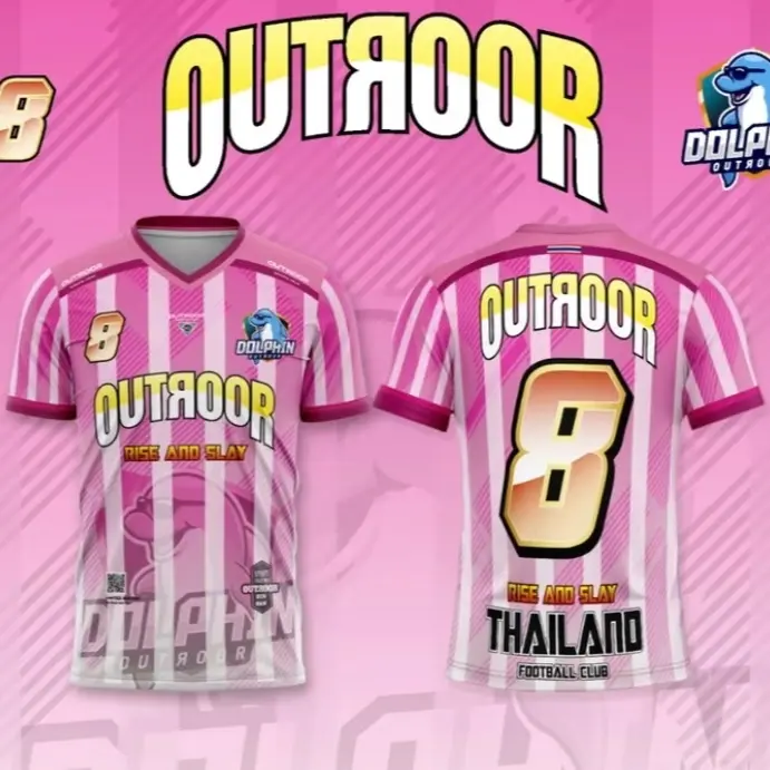 Tik เสื้อกีฬา คอวี เบอร์8 แขนสั้นใส่สบายไม่ร้อน outdoor