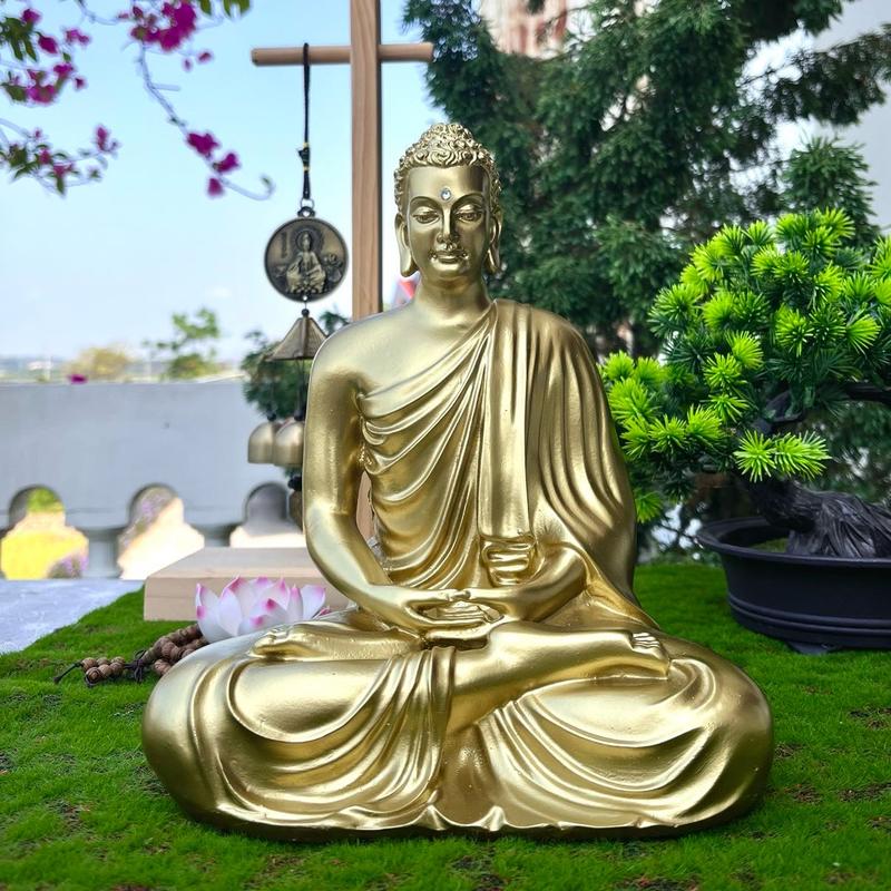 Tượng Phật Thích Ca ngồi thiền cao 25cm trang trí ngôi thờ tự, làm quà tặng ý nghĩa, decor Phật Giáo  Đạo Phật Decor Phòng Trang Trí Nhà Tranh