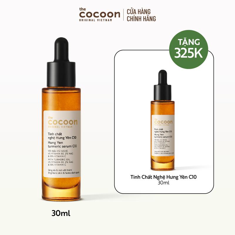 [COMBO MUA 1 TẶNG 1] Tinh chất nghệ Hưng Yên 10% vitamin C Cocoon 30ml TẶNG Tinh chất nghệ Hưng Yên 10% vitamin C Cocoon 30ml